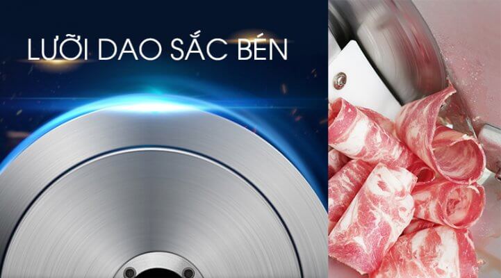 Lưỡi dao máy thái thịt ES-250 Shunling được chế tạo bằng hợp kim thép chất lượng cao, có thể bào miếng thịt đông lạnh