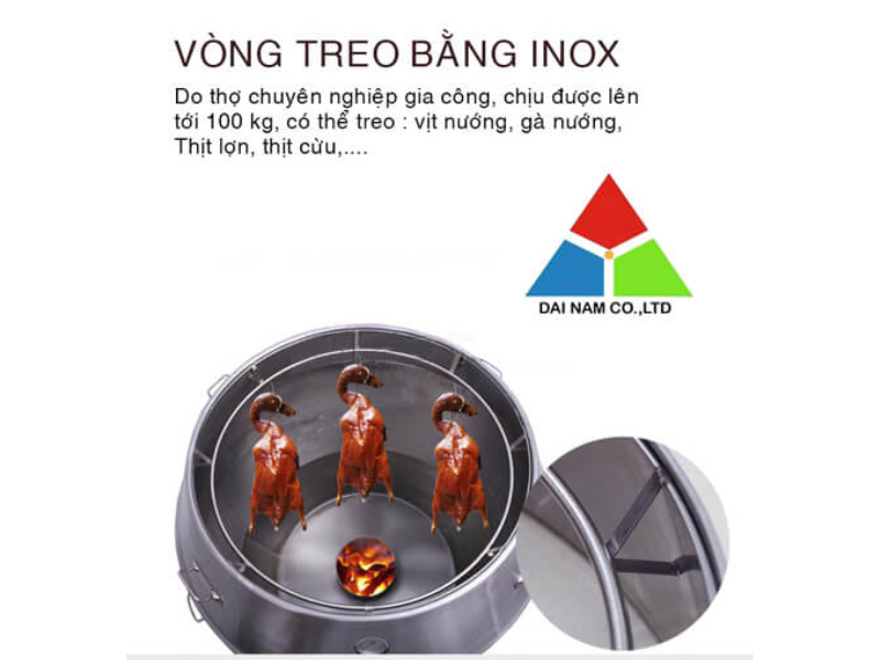 Lò quay vịt bằng than không chỉ quay được 1 mà nhiều món khác nhau