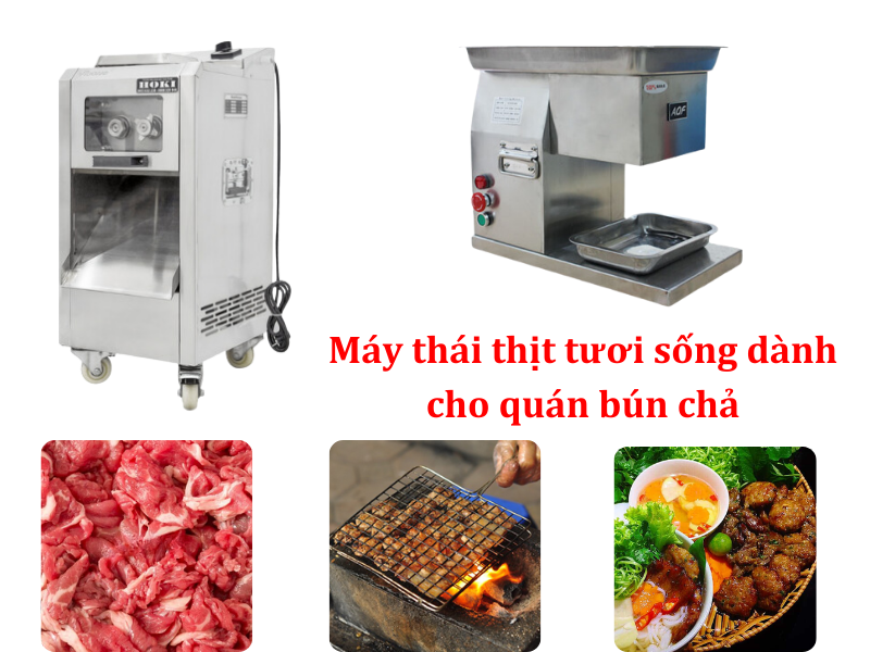 Máy thái thịt tươi sống cho quán bún chả