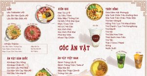 Thực đơn mở quán bán đồ ăn vặt đa dạng và ngon